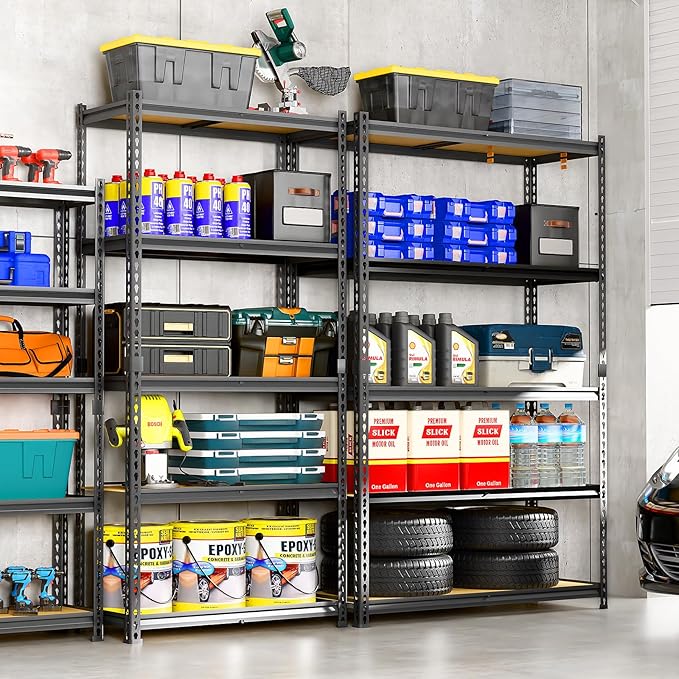 LEVELEVE 5-Tier Heavy Duty Storage Shelving Unit, 2020 lbs Capacity, Adjustable Metal Utility Shelf, 35" L x 16" W x 73" H for Garage, Kitchen, Pantry, Basement, Bathroom, Laundry,3 Pack