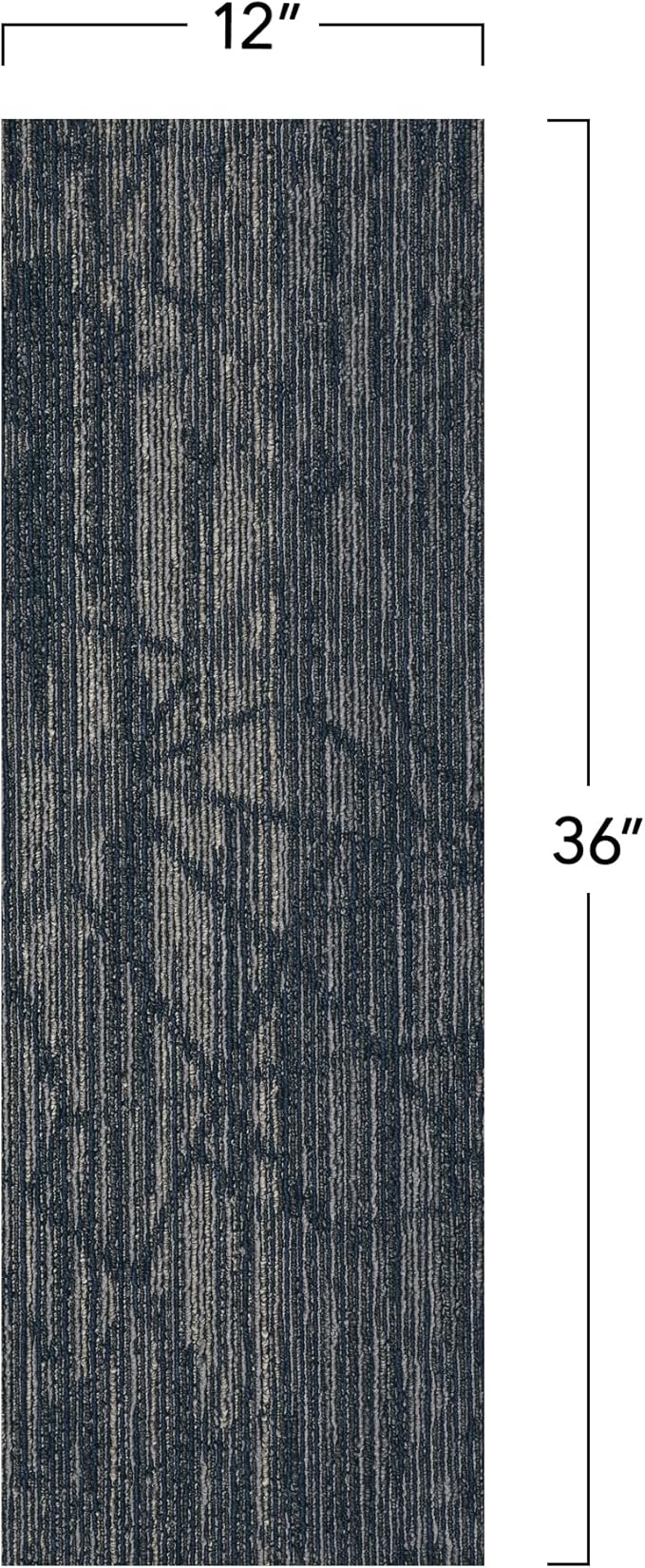 Mohawk Advance 36" x 12" Berber (Loop pile), 0.11" Pile Height, Carpet Tile, PET Fiber, River Walk Color, (1 Tile)