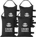 CROWN SHADES Sand Bags for Canopy Legs (120 LBS) Sandbags for Weight, Canopy Weights, Pop Up Tent Weights Bags, Black (Unfilled)