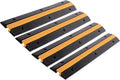 4 Pack Rubber Cable Ramp Hose Cable Protector Ramp 1 Channel 11000Lbs Load Capacity Traffic Speed Bump Wires Power Lines Extension Cord Cover for Indoor Outdoor