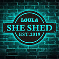 Custom She Shed Sign, She Shed Signs Personalized, She Shed Gifts, She Shed Led Sign, She Shed Neon Sign, Mom Cave Sign, Custom Led Sign