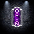 Vertical open sign Vertical Open Led Sign Neon Sign business window light vertical open signs for business (Mix color 9 LARGE SIZE 35x19")