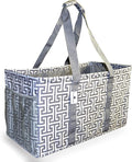 Extra Large Reusable Grocery Tote, premium quality canvas, stands upright & collapses, sturdy base, waterproof for beach/pool towels, storage, picnicking, tailgating, sport equipment, Max Logo