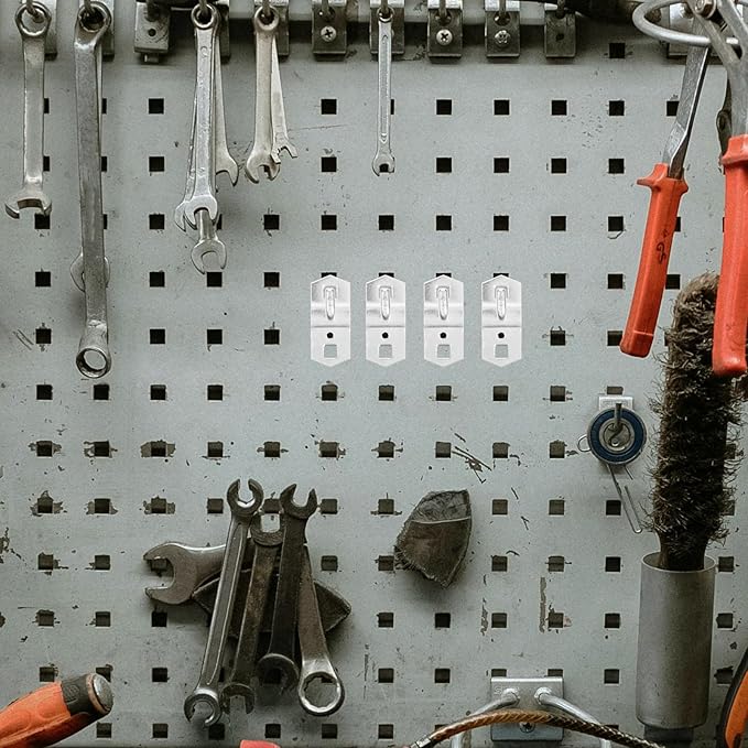 Garneck 10pcs Heavy Duty Metal Pegboard Hooks Set Rod for Garage Workshop Tool Storage and Craft Organization Bend-Resistant Hooks for Pegboards and Wall Panels