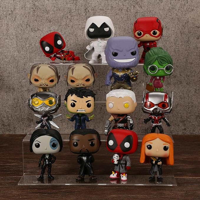 12 Inch Acrylic Shelf for Perfume Organizer, 4 Tier Funko POP Shelves, Cologne Organizer Tiered Riser Display Stand, Acrylic Display for Decoration