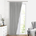 Vision Home Light Gray Pinch Pleated Full Blackout Curtains Linen Blended Thermal Insulated Window Panels 120 inch for Bedroom Living Room Darkening Pleat Drapes with Hooks Back Tab 10FT 60"Wx120"Lx1