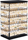 Earring Display Stands for Selling,Earring Rack Display Holder Stand,Jewelry Display Tower for Selling Earring Cards, Rings, Large Capacity 16.5" Wx 10.8" Dx 26.4" H (130 Hooks)