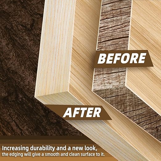 GSCIT Club Oak Edge Banding, 3 inch x 25ft roll of Veneer Edge Banding Preglued Flexible, Real Wood Tape Banding Plywood