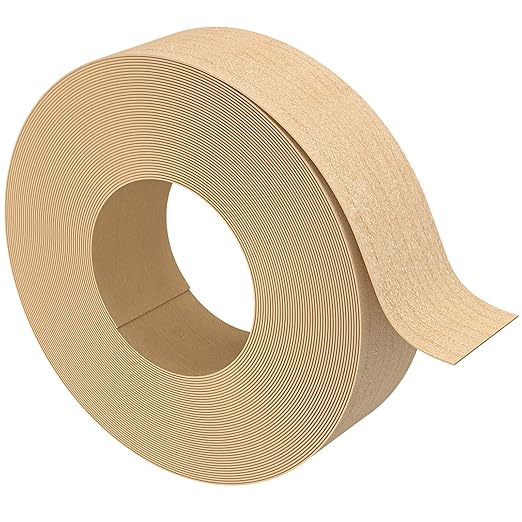 Maple Edge Banding, 3 inch x 25ft roll of Wood Edge Banding Pre-glued Flexible, Veneer Tape Banding for Cabinet Repair Furniture