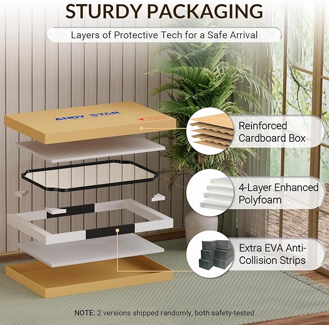 ANDY STAR Matte Black Mirror 24x40 Inch, Scalloped Mirror for Bathroom, Unique Rectangular Bathroom Mirror in Premium Stainless Steel Metal Frame 1’’ Deep, Hangs Vertically/Horizontally
