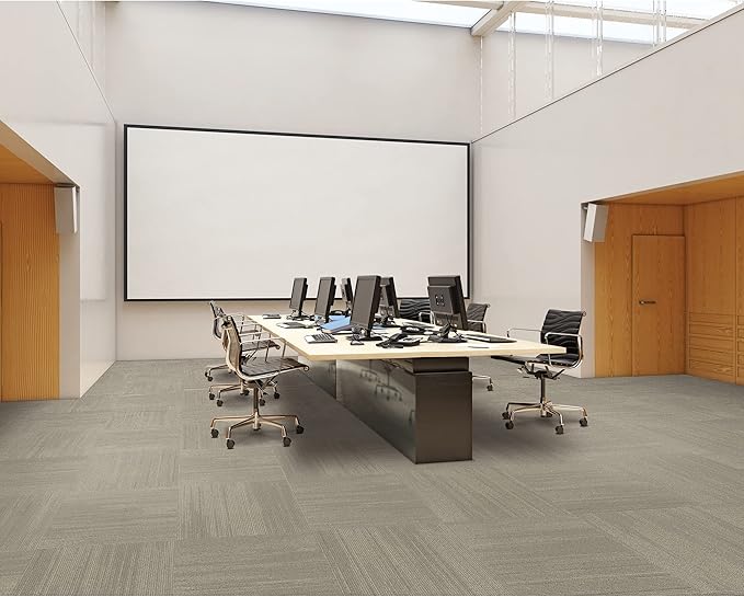 Mohawk Elite 24" x 24" Berber (Loop pile), 0.1" Pile Height, Carpet Tile, Nylon Fiber, Dove Color, (24 Tiles), (96 sqft/carton)