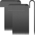 J Hook Rebar Stakes 12 Inch 55 Pack, 5/16 Inch Diameter Heavy Duty Steel Tent Stakes, Black E-Coated Anti-Rust Ground Anchors for Fencing, Tarp, Outdoor Decorations, Inflatables, Bounce House