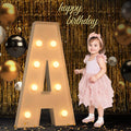 Marquee Letters 3 Feet Tall, 3FT Large Light up Letters A, Big Sign A with Warm White Light for Birthday Wedding Proposal Engagement Graduation Party Backdrop Decorations