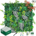 20"x20"(16pcs) Grass Wall, Artificial Boxwood Panels, Grass Backdrop Wall for Privacy Screen, Sun Protected Green Hedge Panels for Outdoor, Indoor, Garden, Fence, Backyard and Décor