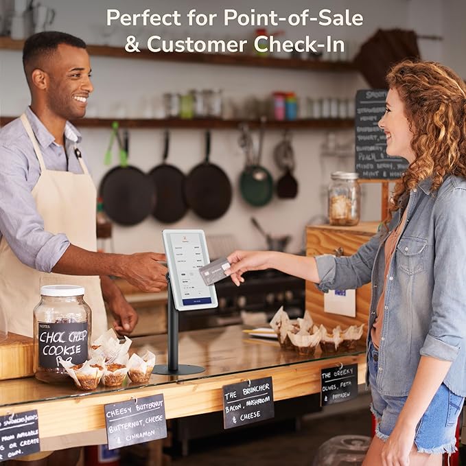 Mount-It! Anti-Theft Tablet Stand, Universal 7–15" Countertop POS Kiosk with Lock, 360° Rotation & 230° Tilt, Secure Retail iPad Stand for Check-in, Business & Commercial Use