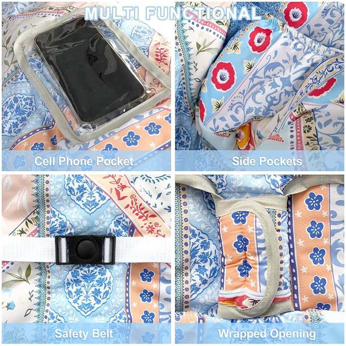 Shopping Cart Cover for Baby 2-in-1 High Chair Cover with Safety Harness Multifunctional Dark Blue Dinosaur Pattern Cart Covers for Babies Soft Padded Grocery Cart Cover for Baby Boy Girl