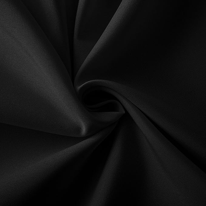 HolidayIdeas 2 Pack Square Fitted Table Covers - 34 x 34 Inch - Fabric Table Clothes Versatile Tablevloths for Parties, Holiday Dinner, Trade Show, Vendor Stand (Black)