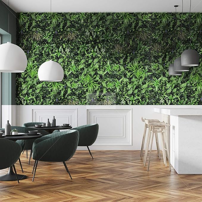 NatraHedge Artificial Kauai Living Wall Vertical Garden for Outdoor Hedge Installments or Indoor Decor (5 Pack) 28 SQF