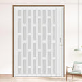 72X79in Frosted Acrylic Glass PVC Accordion Folding Door for Closet,Multifold Interior Door with Installation Hardware,Includes Handle and Latch,White Beech