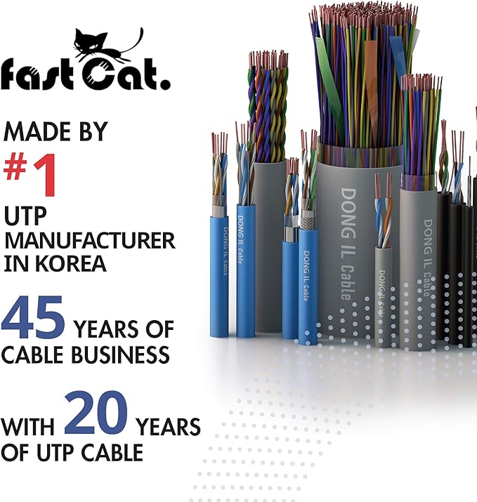 fast Cat. Cat6 Ethernet Cable 1000ft - 23 AWG, CMR, Insulated Solid Bare Copper Wire Internet Cable with Noise Reducing Cross Separator - 550MHZ / 10 Gigabit Speed UTP LAN Cable 1000 ft - CMR (Orange)