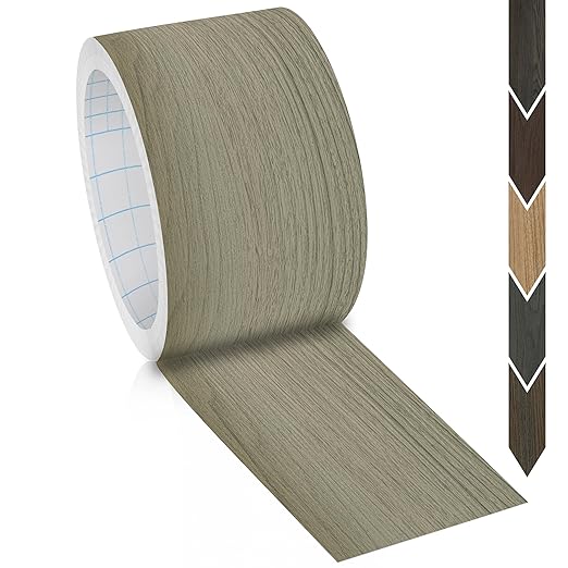 GSCIT Club Wood Grain Repair Tape, 2.4 inch X 250ft Self Adhesive Silver Walnut Grain Repair Patch for Tables, Chairs, Baseboards, Doors, Windows, Floors, Handicraft DIY.