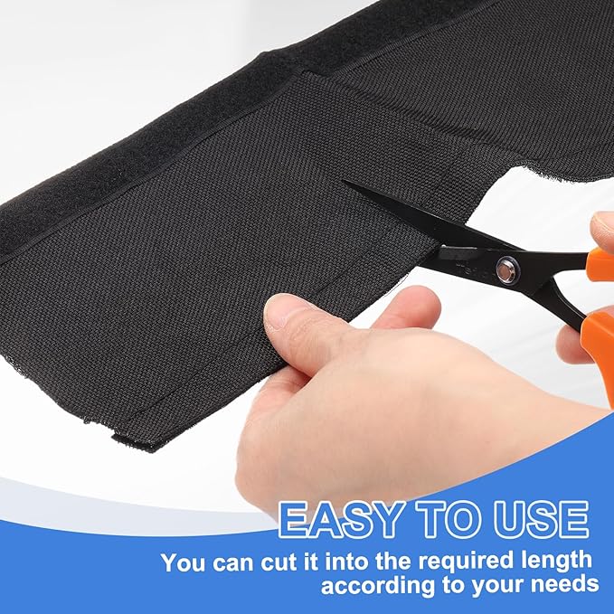 uxcell Hook and Loop Cable Management Sleeve, 10ft x 1.2 Inch Flexible Cable Wrap Cover Wire Hider, Cord Organizer and Cable Protector for Desk TV Computers, Black