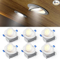 Ensenior 6 Pack 4 inch 5CCT LED Gimbal Led Recessed Light with Junction Box, 360°+90° Adjustable Directional Eyeball Lighting, Dimmable, 2700K/3000K/3500K/4000K/5000K, 900LM, 9W=85W, 120V-ETL&FCC