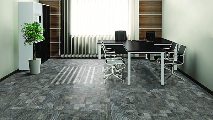 Mohawk Basics 24" x 24" Berber (Loop pile), 0.09" Pile Height, Carpet Tile, PET Fiber, Stone Walk Color, (24 Tiles), (96 sqft/carton)