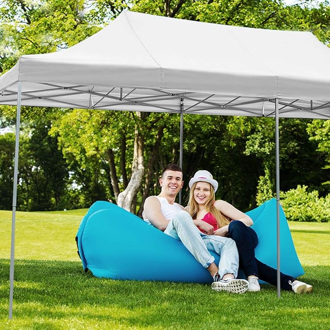 Tangkula 10’ X20’ Carport Tent Pop Up, Commercial Instant Canopy with Tent Peg, Waterproof Wedding Canopy with Wind Rope, Outdoor Shelter Pavilion for Parties Camping, Gazebo with Carry Bag