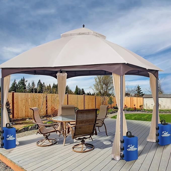 Canopy Tent Weight,88 LBS Canopy Weights Water Bags, Gazebo Weights Heavy Duty Leg Weights for Pop Up Canopies Outdoor Shelter Umbrella Pool Ladder,Set of 4, Blue