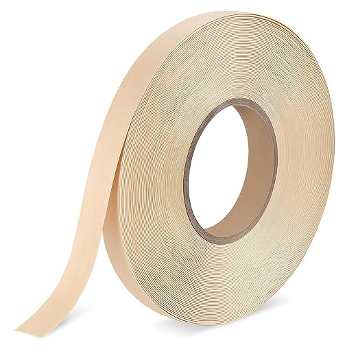 BEVTEE Birch Edge Banding, 3/4 Inch x 100 ft Wood Veneer Roll Pre-glued, Flexible Birch Iron-on Veneer Edge Band for Plywood & Furniture Edging, Natural Wood Color for DIY & Professional Projects