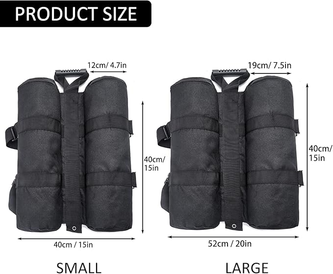 Extra Large Canopy Weight Bags(320 lbs) Set of 4, Heavy Duty Leg Gazebo Extra Large Weights Sand Bags for Pop up Canopy Tent, Instant Outdoor Sun Shelter, Patio Umbrella