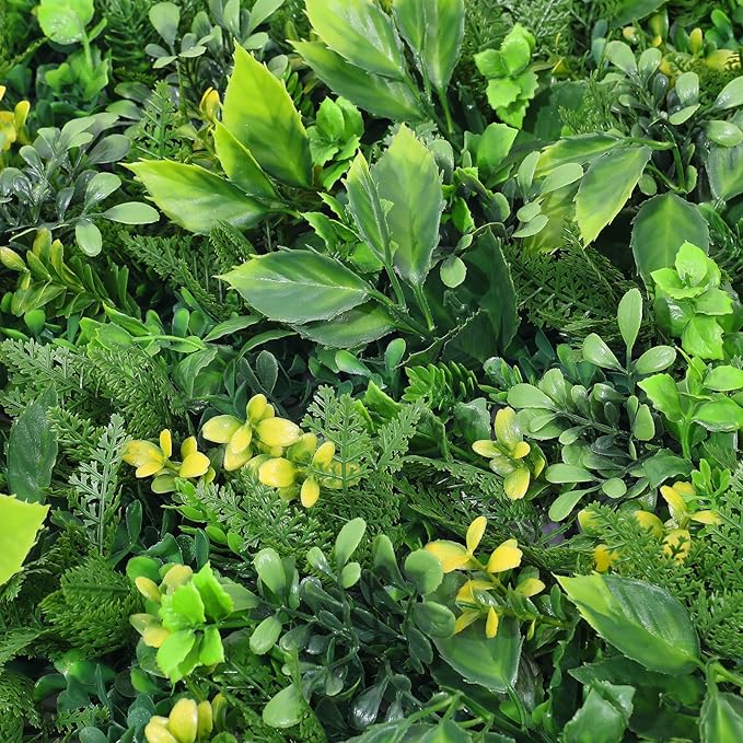 Boshen Artifical Grass Wall Backdrop 6PCS 20"x20" Boxwood Panels Grass Boxwood Hedge Wall Greenery UV Protected Artificial Grass Wall Decor for Party Wedding Backyard Indoor Outdoor