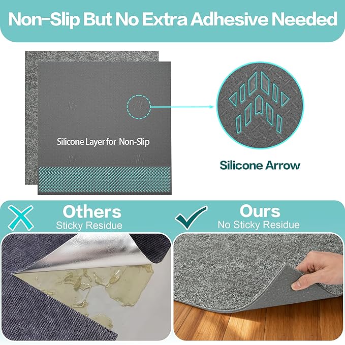jxgzyy Soft Carpet Tiles 20×20 Inch, 0.38'' Padded Carpet Squares, Non-Adhesive Carpet Flooring with Textured Silicone Back, Easy DIY Soft NylonTiles for Basement, 12 Pcs/32.3 Sqft