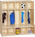 Contender 5-Section Coat Locker with Bench & Cubby Storage for Kids, Backpack Organizer with Cubbies Storage for Daycare, Preschool, Kindergarten [Natural]