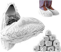 Premium Disposable Boot & Shoe Covers Booties | 50 Pack | Durable, Non-Slip, Non-Toxic, Water Resistant, Recyclable Protectors for Indoor & Outdoor | Large Size Fits Most Shoes