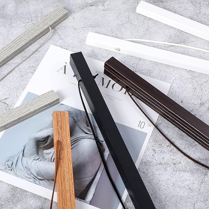 32x24 32x40 32x48 Poster Frame, Magnetic Light Wood Wooden Frame Hanger for Photo Picutre Canvas Artwork Art Print Wall Hanging (1 Pack, 32", Black)