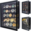 GMFrames 11x14 Wooden Shadow Box Frame with Removable Shelves Deep Display Case for Military Medals Keepsakes Black