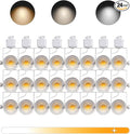 24PCS LED White Track Lighting with Advanced Replaceable GU10 Bulbs, Switchable 3CCT(3000K/4000K/6000K) and Dimmable Brightness(20%-100%), Versatile Ceiling Spotlight Fixtures for Any Space