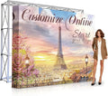 Custom Tension Fabric Pop-Up Display Banner Trade Show Event Photography Backdrop for Business,Weddings,Campuses,Corporate Events 15×7.5FT (Only Banner)