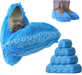 Premium Disposable Boot & Shoe Covers Booties | 50 Pack | Durable, Non-Slip, Non-Toxic, Water Resistant, Recyclable Protectors for Indoor & Outdoor | Large Size Fits Most Shoes