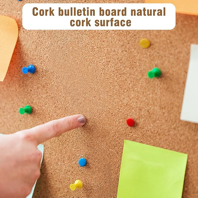Mifuro 26"x20" Enclosed Bulletin Board, Outdoor Lockable Weather-Resistant Aluminum Cork Noticeboard for School & Office, Silver Frame w/Cork