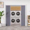 72" x 80" Accordion Doors Interior Folding Door, Grey PVC Accordion Door for Opening Width: 61"-72", Adjustable Height & Width, Two Strong Magnetic Blocks for Close Tightly, Protect Privacy