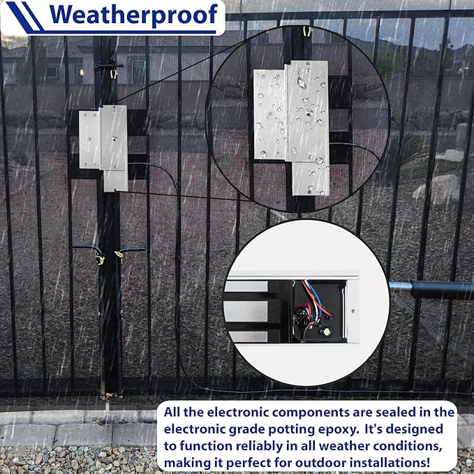Universal Waterproof Heavy Duty 1200lbs Holding Force Maglocks Electromagnetic Lock with ZL Bracket for Gate Opener and Door Access Control System, 12VDC 24VDC Fail Safe Automatic Gate Lock