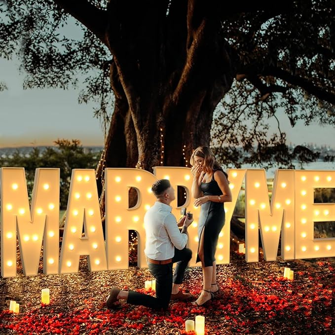imprsv Marquee Light Up Letters, 4FT Mosaic Letters with Light for Baby Shower Graduation Party Decor, Large L for Engagement Wedding Party Decorations (Need to Assemble)