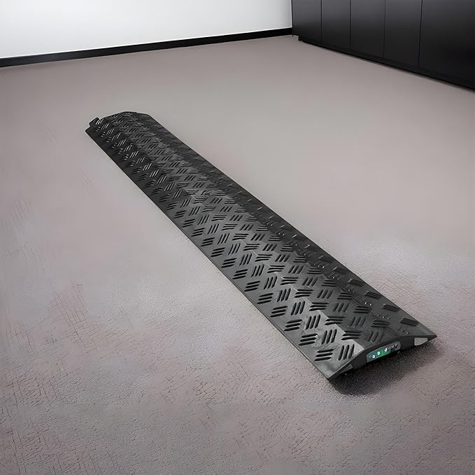 Cable Protector Ramp - Extension Cable Floor Protector, Outdoor Driveway Sidewalk, High Visibility Safety Strip, Wire Line Concealment System, Safety Equipment, Road Traffic Use