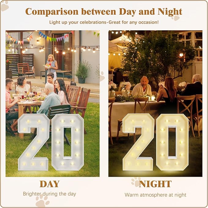Marquee Light Up Numbers: 4FT Large Decorative Letters Signs for Party Decorations Baby Shower Birthday Wedding Engagement Anniversary, 4 Feet Tall Pre-Cut DIY Foamboard Number 9 - Easy to Assemble