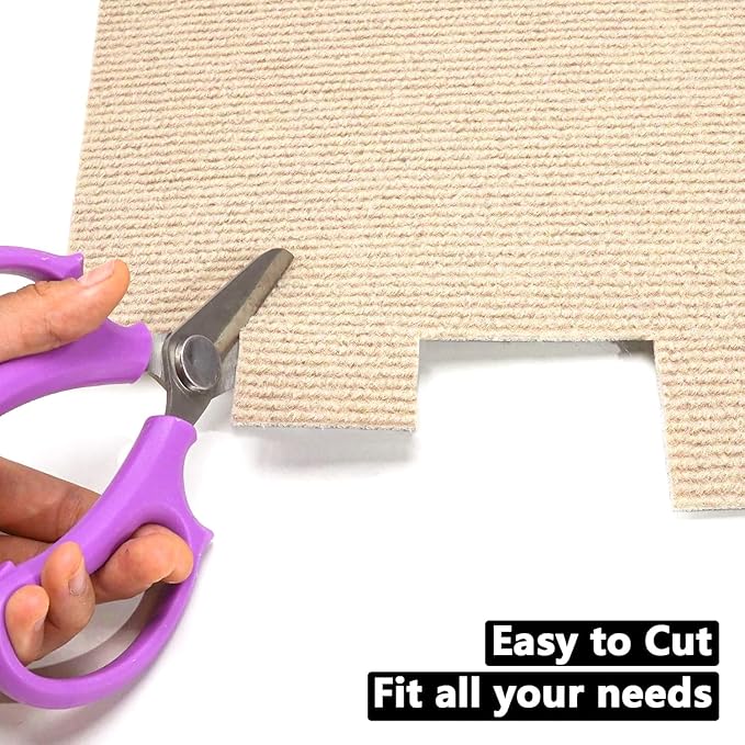 30Pcs Carpet Tiles Peel and Stick, Self Adhesive Carpet Floor Tile 12” x 12”, Khaki Soft Padded Flooring Sticker, Home Decor for Bedroom Living Room Office, 30 sq ft per Box