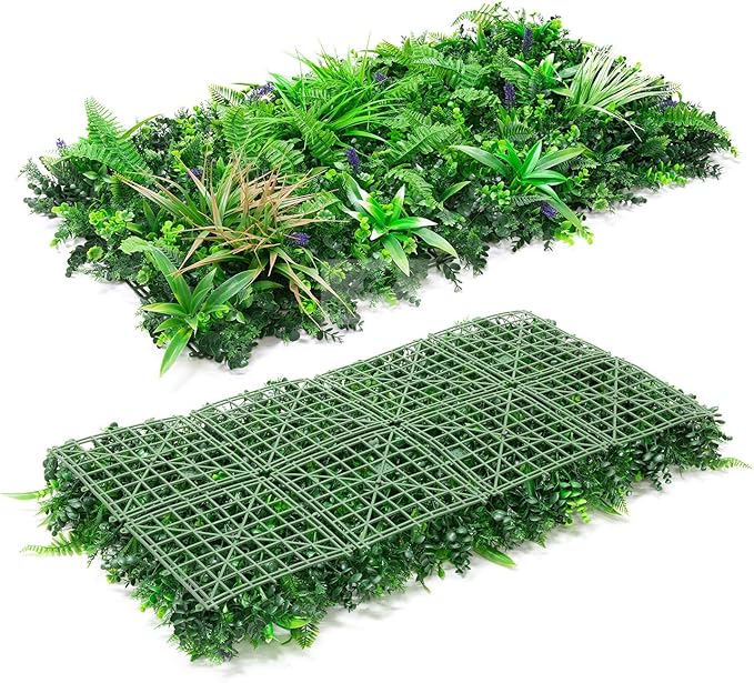 NatraHedge Artificial Kauai Living Wall Vertical Garden for Outdoor Hedge Installments or Indoor Decor (5 Pack) 28 SQF