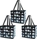 BeeGreen Large Waterproof Reusable Bags Christmas Heavy Duty Shopping Tote for Groceries Pool Gift with Webbing Handles